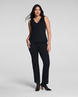 NWT SPANX Womens Large Ponte Polished Kick Flare Pants Pintuck Pull On Office